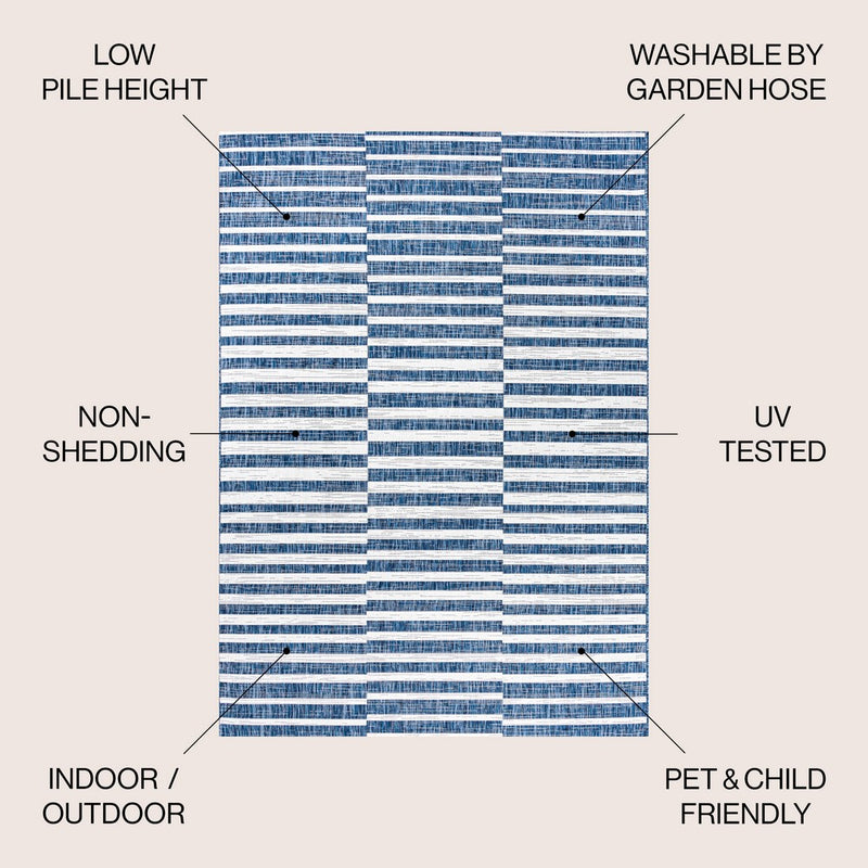 Sukie Modern Offset Stripe Indoor/outdoor Area Rug