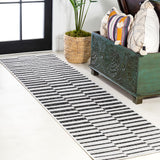 Sukie Modern Offset Stripe Indoor/outdoor Area Rug