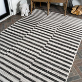 Sukie Modern Offset Stripe Indoor/outdoor Area Rug