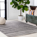 Sukie Modern Offset Stripe Indoor/outdoor Area Rug