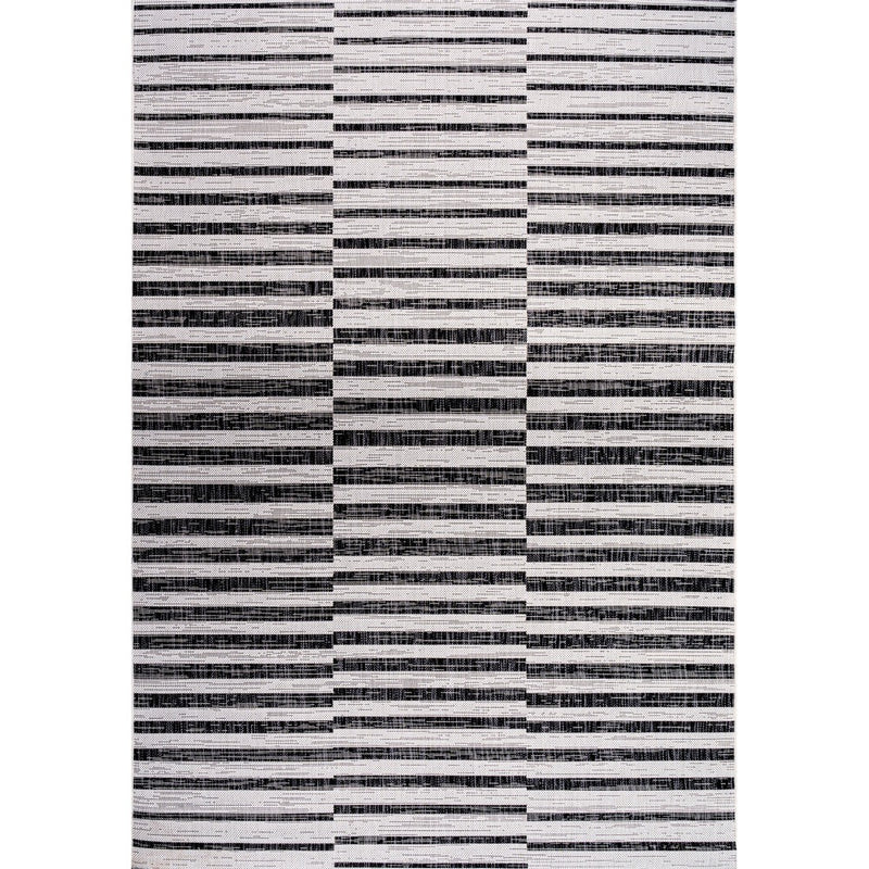 Sukie Modern Offset Stripe Indoor/outdoor Area Rug