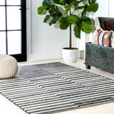 Sukie Modern Offset Stripe Indoor/outdoor Area Rug