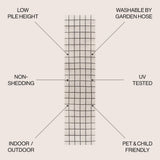 Grid Modern Squares Indoor/outdoor Area Rug
