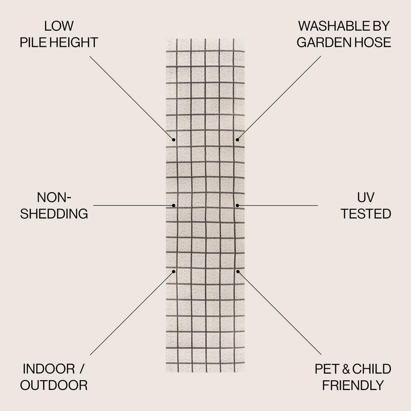 Grid Modern Squares Indoor/outdoor Area Rug
