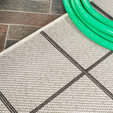 Grid Modern Squares Indoor/outdoor Area Rug