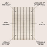 Grid Modern Squares Indoor/outdoor Area Rug