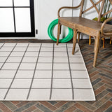 Grid Modern Squares Indoor/outdoor Area Rug