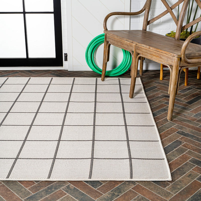 Grid Modern Squares Indoor/outdoor Area Rug