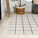 Grid Modern Squares Indoor/outdoor Area Rug