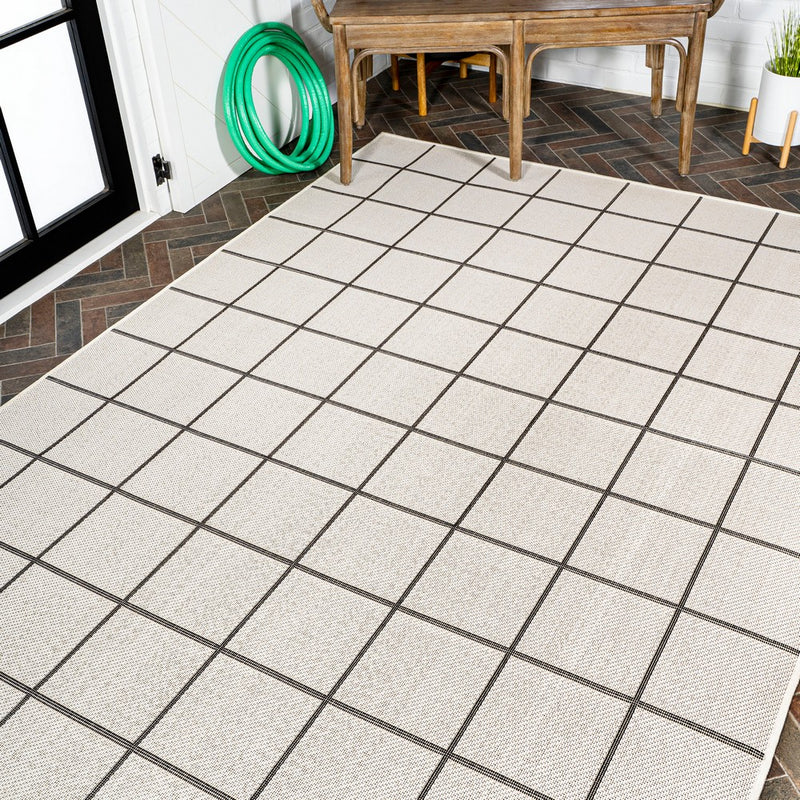 Grid Modern Squares Indoor/outdoor Area Rug