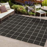 Grid Modern Squares Indoor/outdoor Area Rug