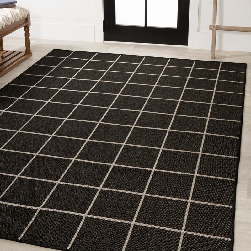 Grid Modern Squares Indoor/outdoor Area Rug