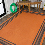 James Modern Border Stripe Indoor/outdoor Area Rug