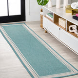 James Modern Border Stripe Indoor/outdoor Area Rug