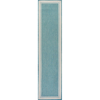 James Modern Border Stripe Indoor/outdoor Area Rug