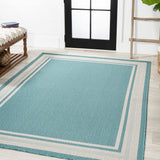 James Modern Border Stripe Indoor/outdoor Area Rug