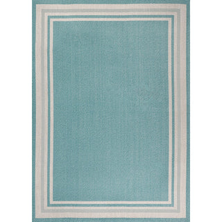 James Modern Border Stripe Indoor/outdoor Area Rug