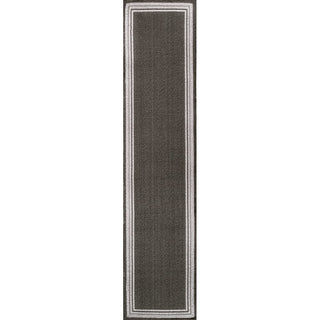 James Modern Border Stripe Indoor/outdoor Area Rug