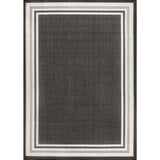 James Modern Border Stripe Indoor/outdoor Area Rug