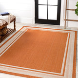 James Modern Border Stripe Indoor/outdoor Area Rug