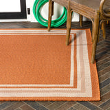 James Modern Border Stripe Indoor/outdoor Area Rug