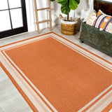 James Modern Border Stripe Indoor/outdoor Area Rug