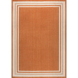 James Modern Border Stripe Indoor/outdoor Area Rug