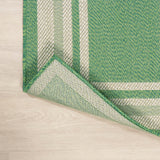 James Modern Border Stripe Indoor/outdoor Area Rug
