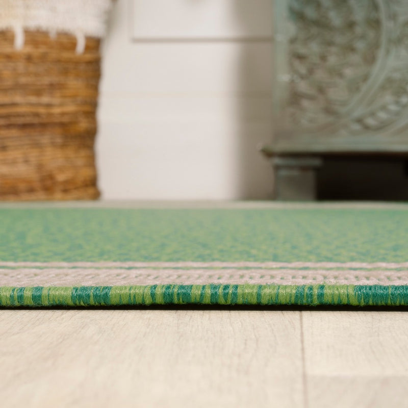 James Modern Border Stripe Indoor/outdoor Area Rug