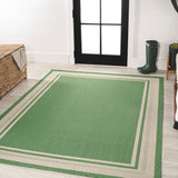 James Modern Border Stripe Indoor/outdoor Area Rug