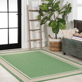James Modern Border Stripe Indoor/outdoor Area Rug