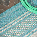 Haynes Modern Double Stripe Indoor/outdoor Area Rug