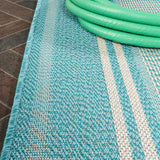 Haynes Modern Double Stripe Indoor/outdoor Area Rug