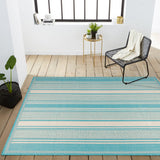 Haynes Modern Double Stripe Indoor/outdoor Area Rug