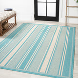 Haynes Modern Double Stripe Indoor/outdoor Area Rug