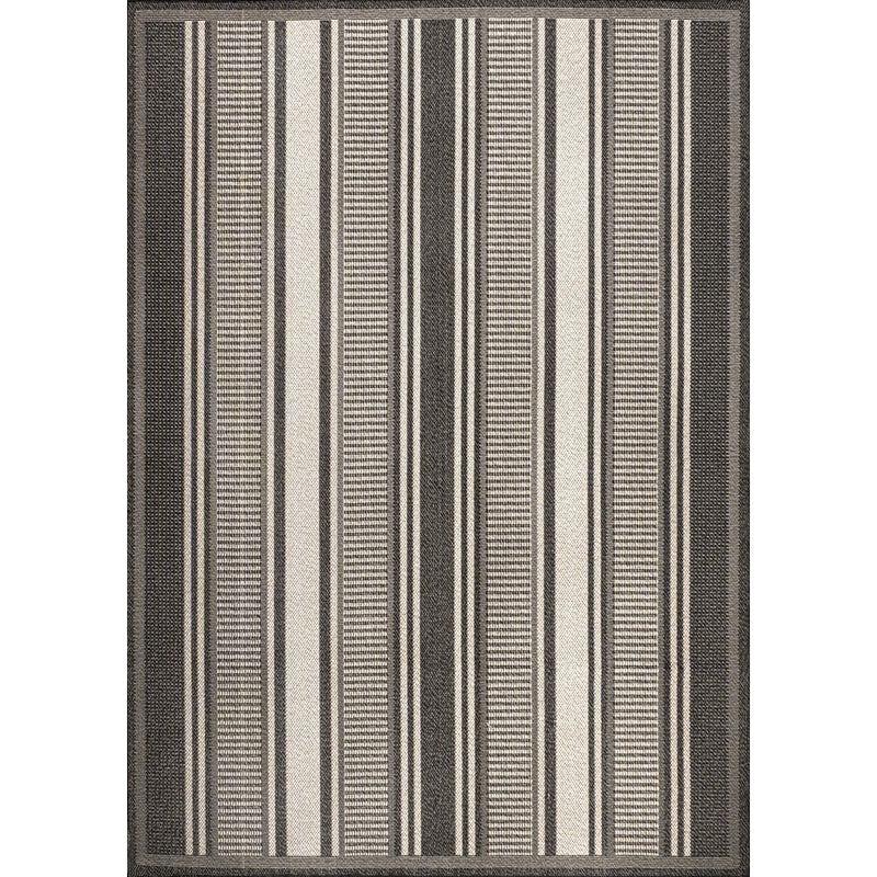 Haynes Modern Double Stripe Indoor/outdoor Area Rug
