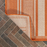 Haynes Modern Double Stripe Indoor/outdoor Area Rug