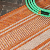 Haynes Modern Double Stripe Indoor/outdoor Area Rug