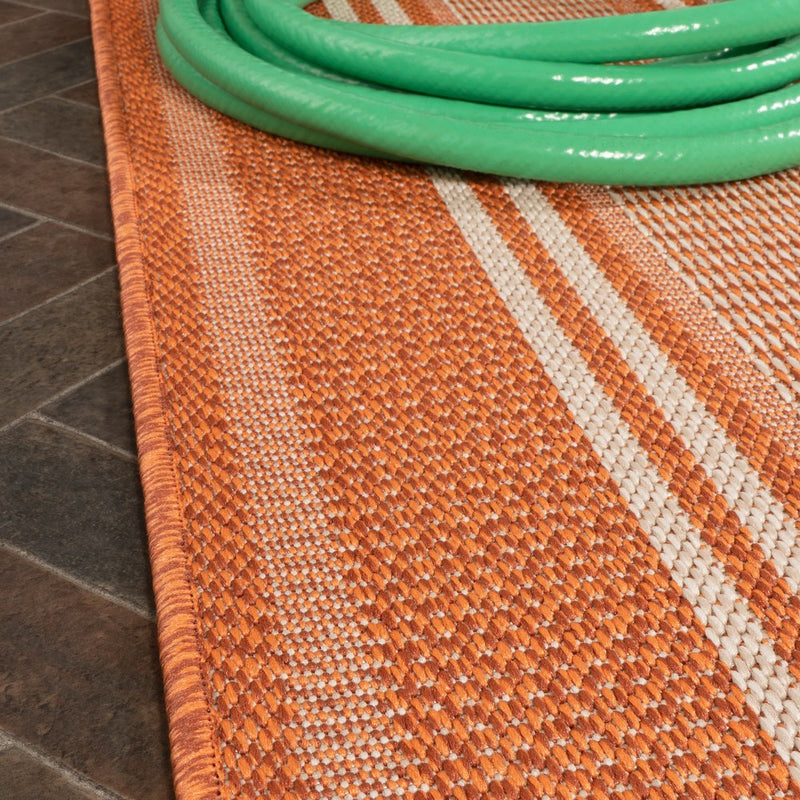 Haynes Modern Double Stripe Indoor/outdoor Area Rug