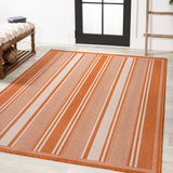 Haynes Modern Double Stripe Indoor/outdoor Area Rug