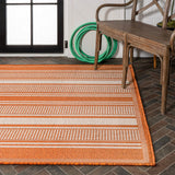 Haynes Modern Double Stripe Indoor/outdoor Area Rug