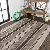 Haynes Modern Double Stripe Indoor/outdoor Area Rug
