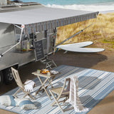 Haynes Modern Double Stripe Indoor/outdoor Area Rug