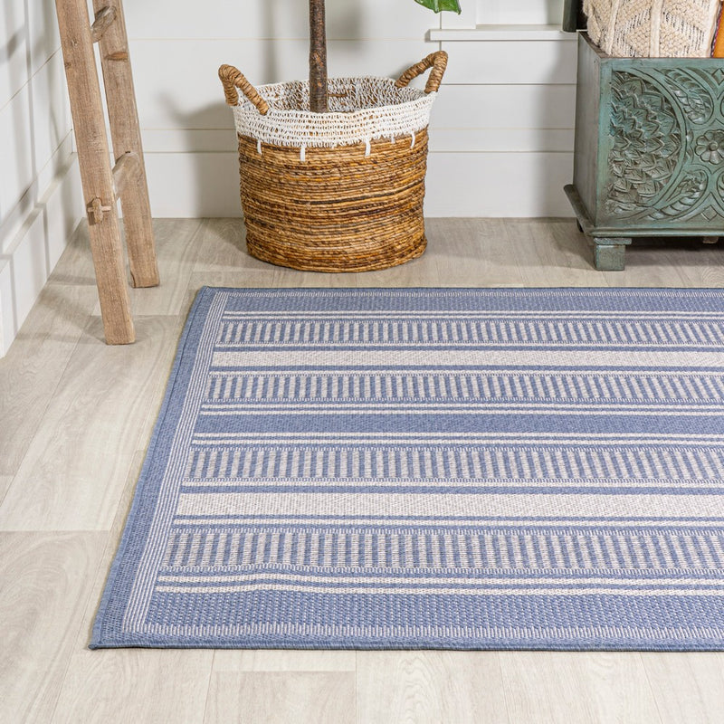 Haynes Modern Double Stripe Indoor/outdoor Area Rug