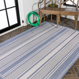 Haynes Modern Double Stripe Indoor/outdoor Area Rug