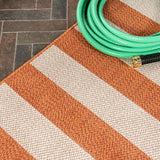 Negril Two-tone Wide Stripe Indoor/outdoor Area Rug
