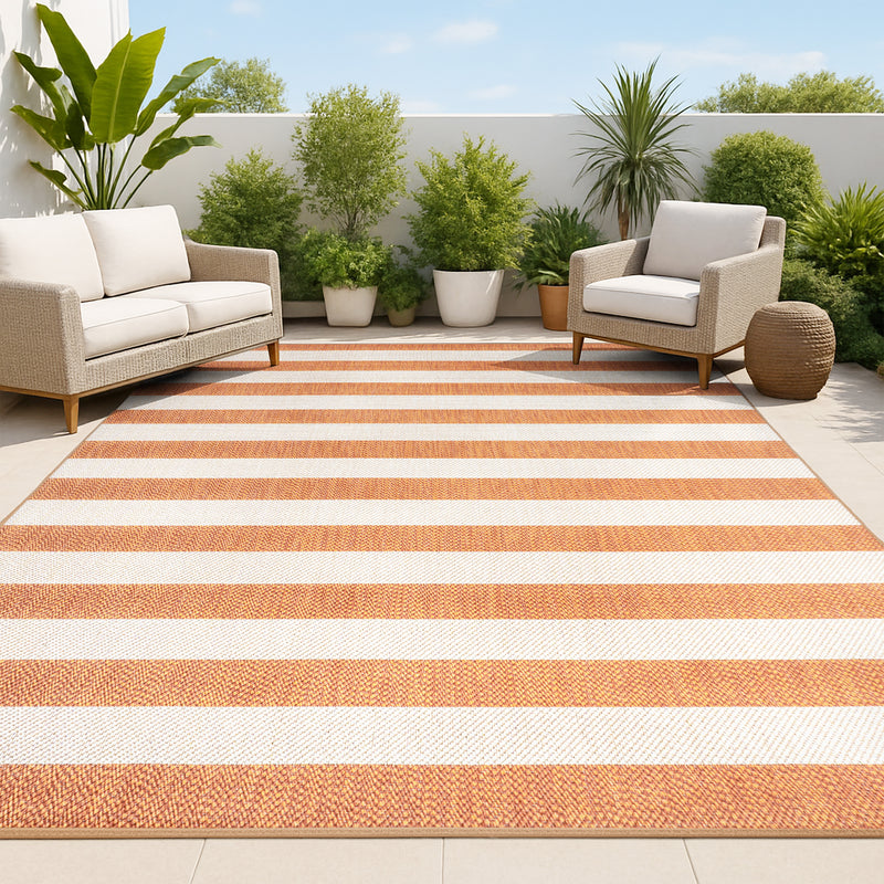 Negril Two-tone Wide Stripe Indoor/outdoor Area Rug