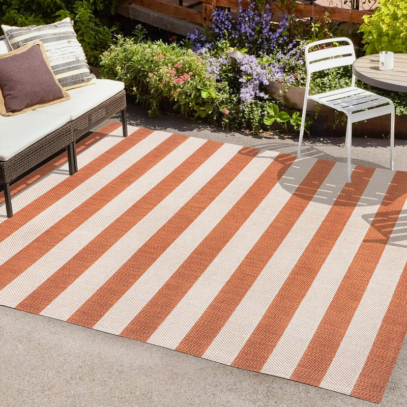 Negril Two-tone Wide Stripe Indoor/outdoor Area Rug