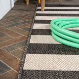 Negril Two-tone Wide Stripe Indoor/outdoor Area Rug