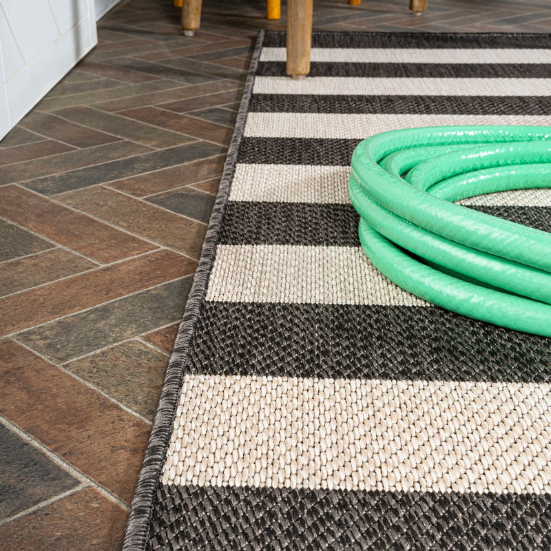 Negril Two-tone Wide Stripe Indoor/outdoor Area Rug